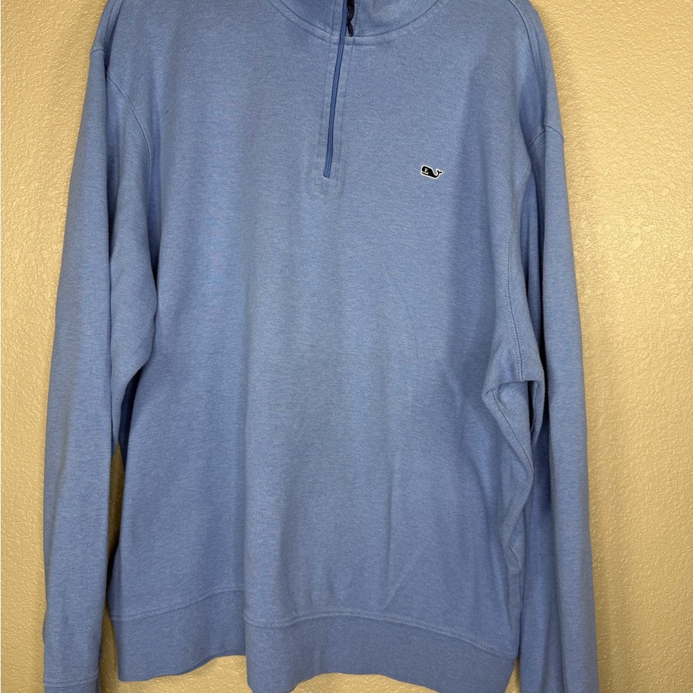 Vineyard Vines Men's Light Blue Zip-Up Sweater